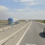 Restricţii de circulaţie pe A1. FOTO: Google Street View, 2024