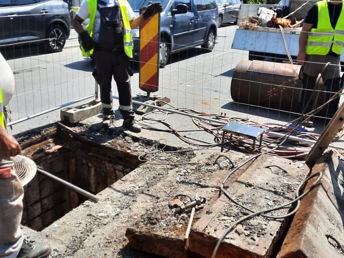 TERMOFICARE | Lucrări la rețeaua veche de aproape 60 de ani de la granița sectoarelor 1 și 6, până la sfârșitul lunii iunie | FOTO: Termoenergetica