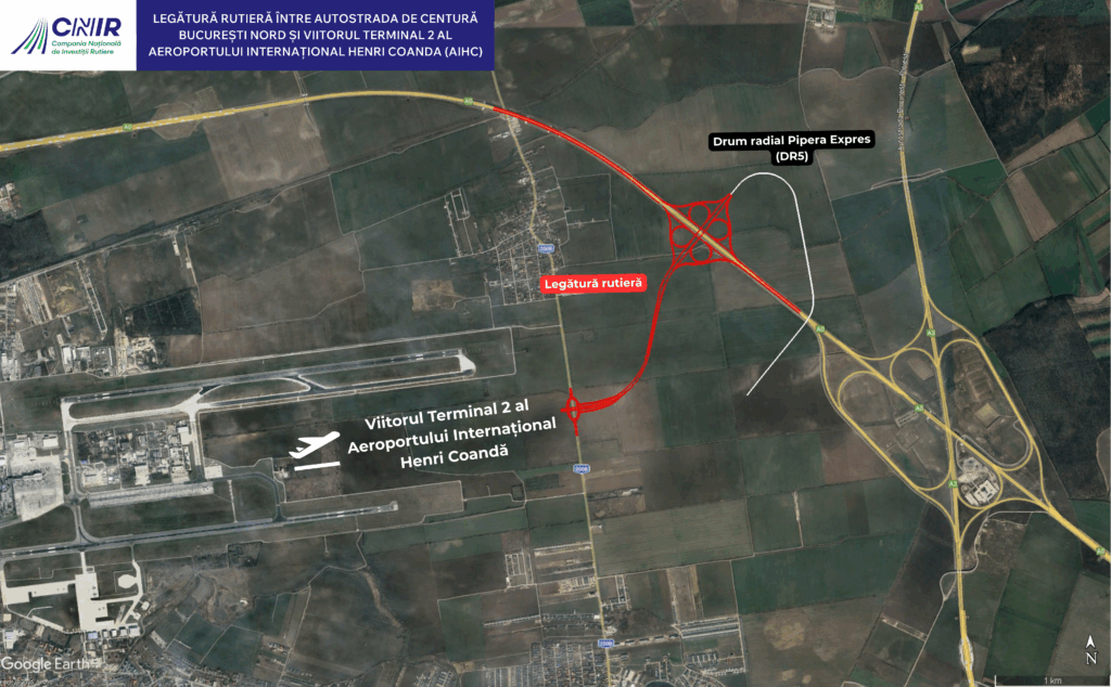 Autostrada București | Noua legătură cu Aeroportul Otopeni din Nordul Capitalei, preluată de CNIR. Costul, estimat la peste 100 milioane euro. Foto: CNIR