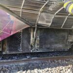 Incendiu la o Săgeată Albastră, pe ruta Pitești-București