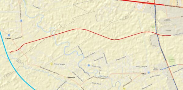 Posibil traseu pentru Drumul Radial 1 Vest