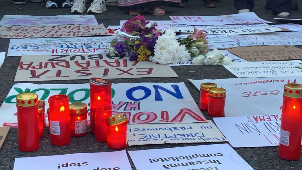 protest împotriva violenței