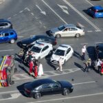 Ambulanță SMURD, izbită și răsturnată la Națiunile Unite