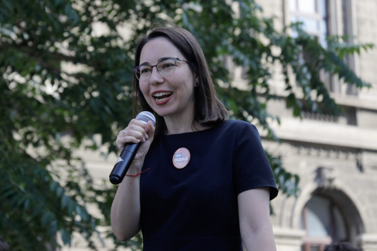 Ana Ciceală candidează la Primăria Capitalei din partea SENS și URS. Foto: Inquam Photos / Mălina Norocea