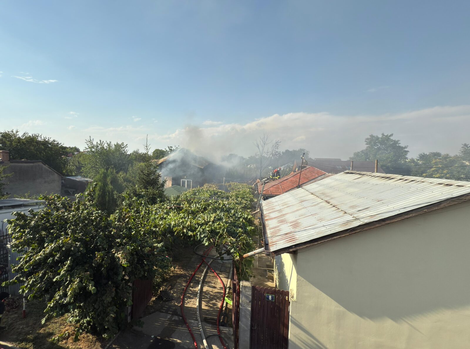 Incendiu în județul Ilfov. A fost emis mesaj Ro-Alert. FOTO: ISU