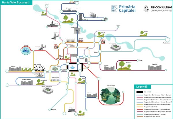 Pistele de biciclete ar putea tăia din parcări, benzi auto, spații verzi și trotuare. Ce trebuie să știi despre Masterplanul Velo