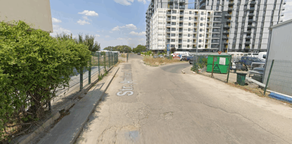 Acces facil către „cel mai scump viraj la stânga din țără”. PS6 modernizează Strada Amilcar Săndulescu. Foto: Google Maps