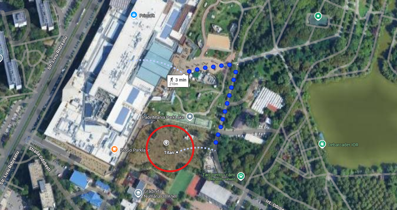 Bloc de șase etaje, în buza Parcului IOR, respins de instanță. Constructorii mall-ului Parklake au pierdut procesul cu Consiliul Local. Foto: Google Maps