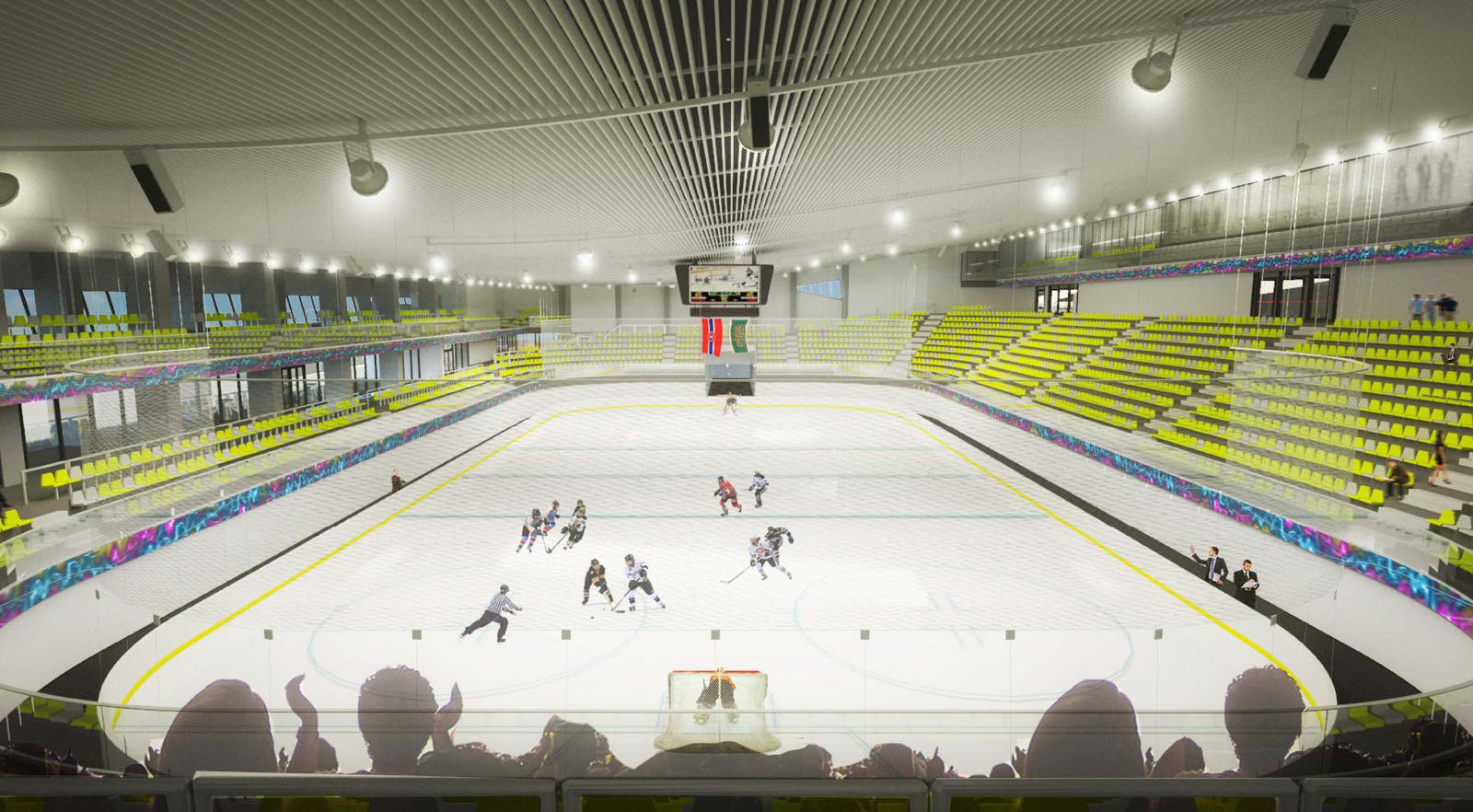 lucrările la Patinoarul Flamaropol