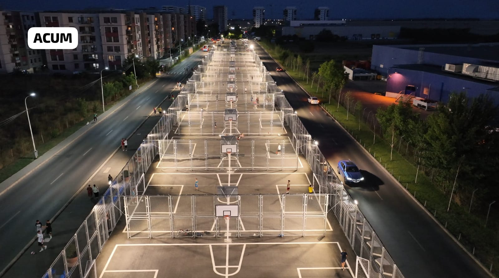 terenuri de sport între două drumuri