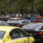 Trafic în Piaţa Unirii, fotografie din data de 20 iunie. FOTO: INQUAM / George Călin