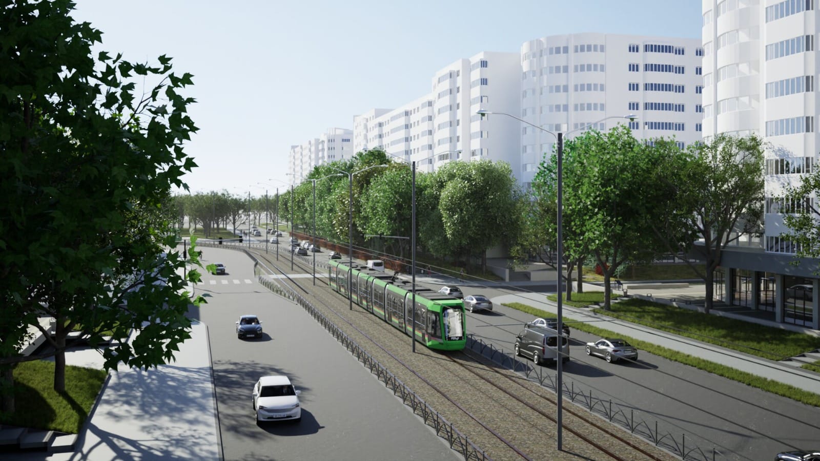 spațiului verde pe Calea Crângași