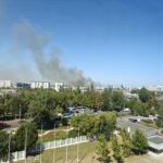 Un mesaj RoAlert a fost emis din cauza unui incendiu din Sectorul 6. FOTO: Info Trafic Bucuresti si Ilfov