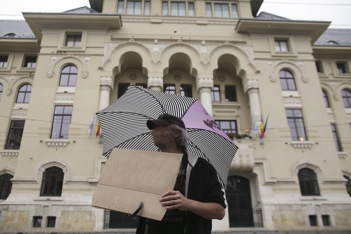 Protest rasist în centrul Bucureștiului