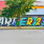 Street art în cartierul 23 August. Foto: Bucharest Street Art Festival (Artişti: Razew & Alin Mihai)