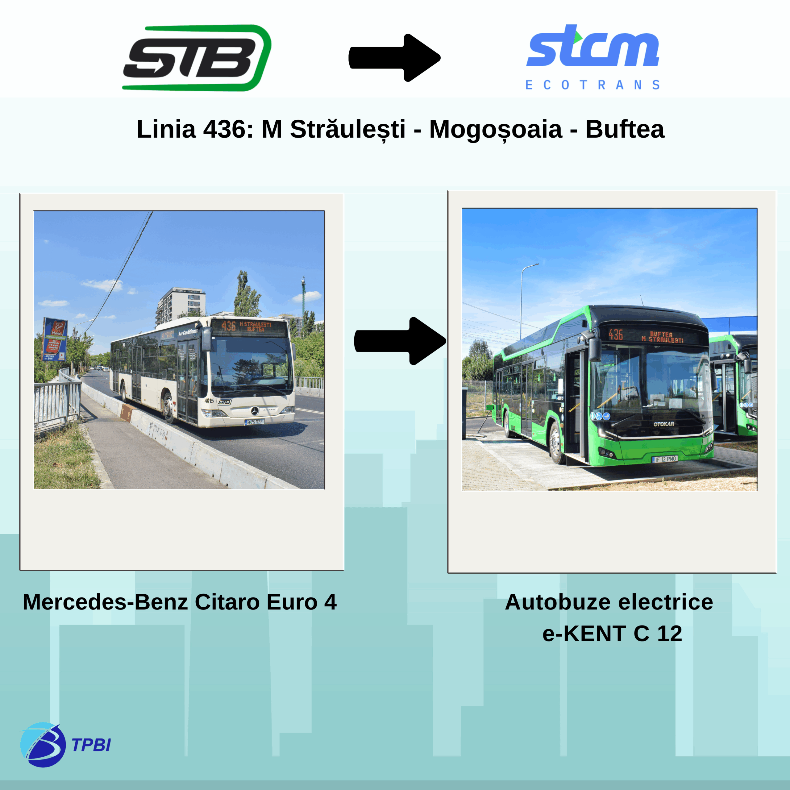 Autobuze noi pe linia metropolitană 436 începând de sâmbătă, cu o nouă companie de transport.