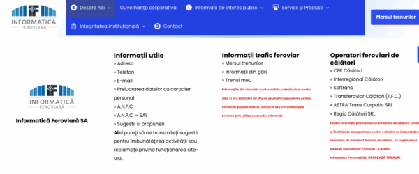 Platforma online CFR Călători nu funcționează luni, 22 septembrie. Se fac lucrări de mentenanță, FOTO: infofer.ro
