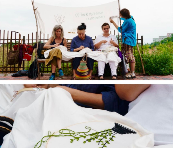 Șezătoare în zona retrocedată din Parcul IOR: „Vom crea un banner pe care vom face broderii cu frunzele arborilor”