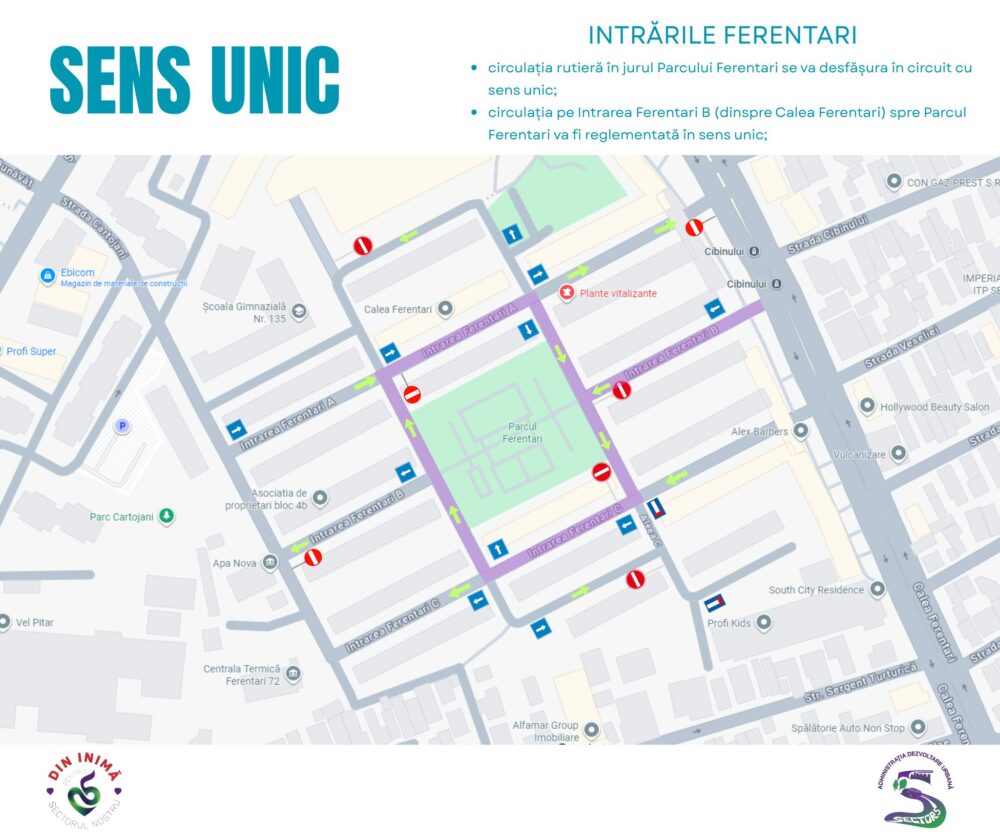 Circulație zona Parcului Ferentari