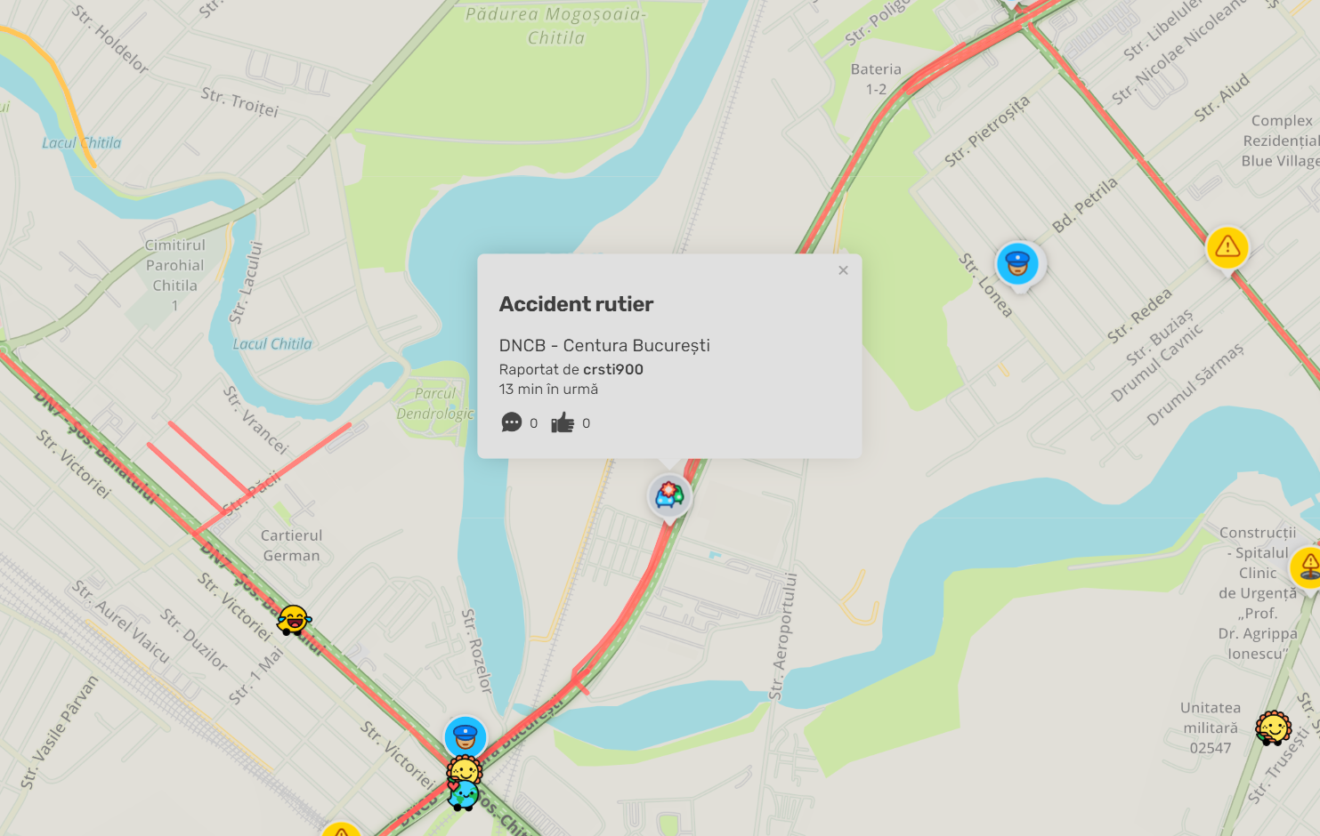 Un nou accident în „punctul morții”, pe Centura Capitalei: șase răniți, trafic blocat la Mogoșoaia