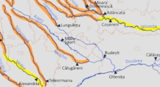 Cod Portocaliu pe Dâmbovița, în amonte de Capitală