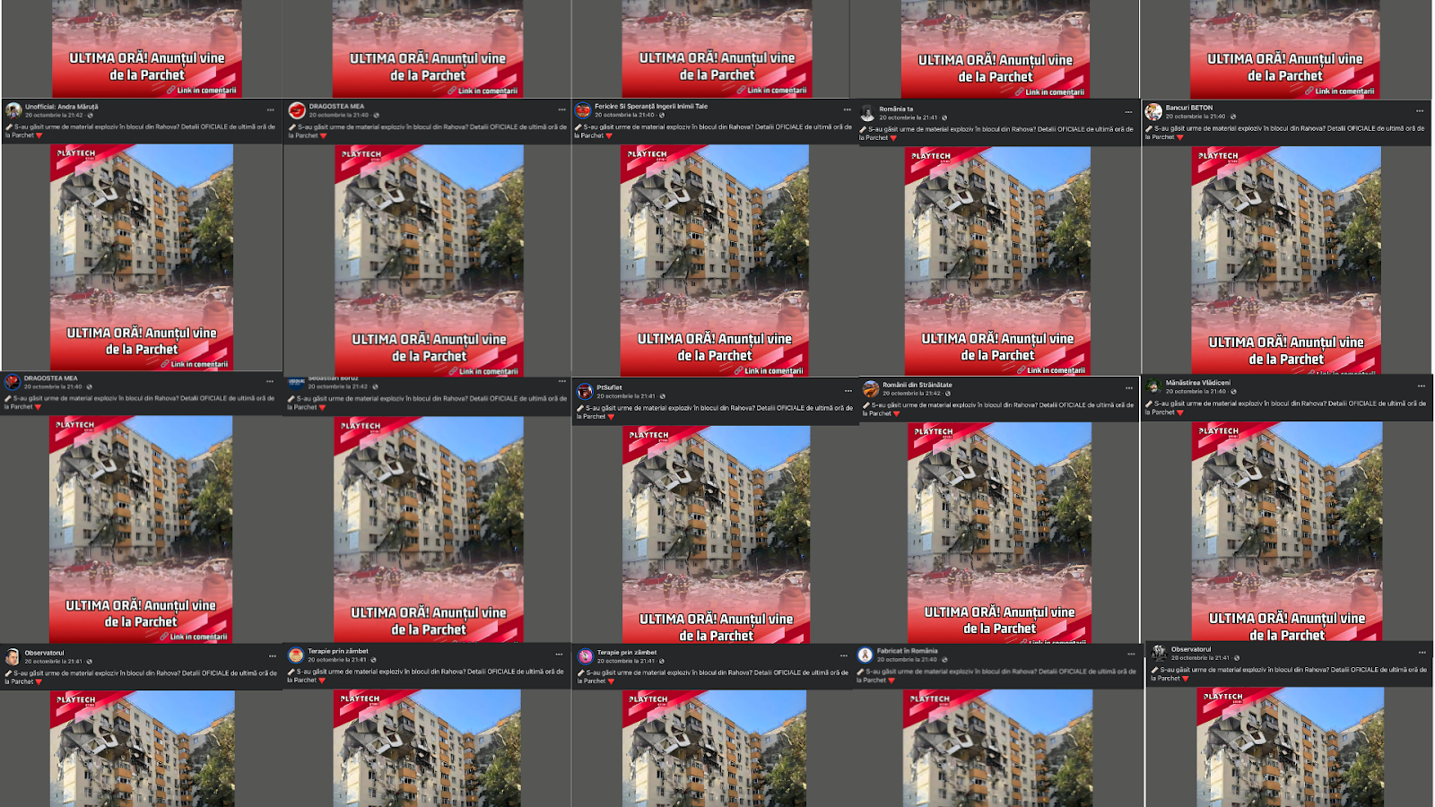 Explozia din Rahova, de la tragedie la dezinformare. Cum s-au răspândit narațiunile false pe Internet. Foto: Funky Citizens