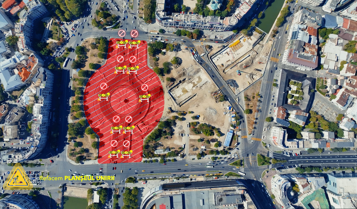circulația în Piața Unirii
