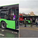 Accident între un tramvai și un autobuz STB
