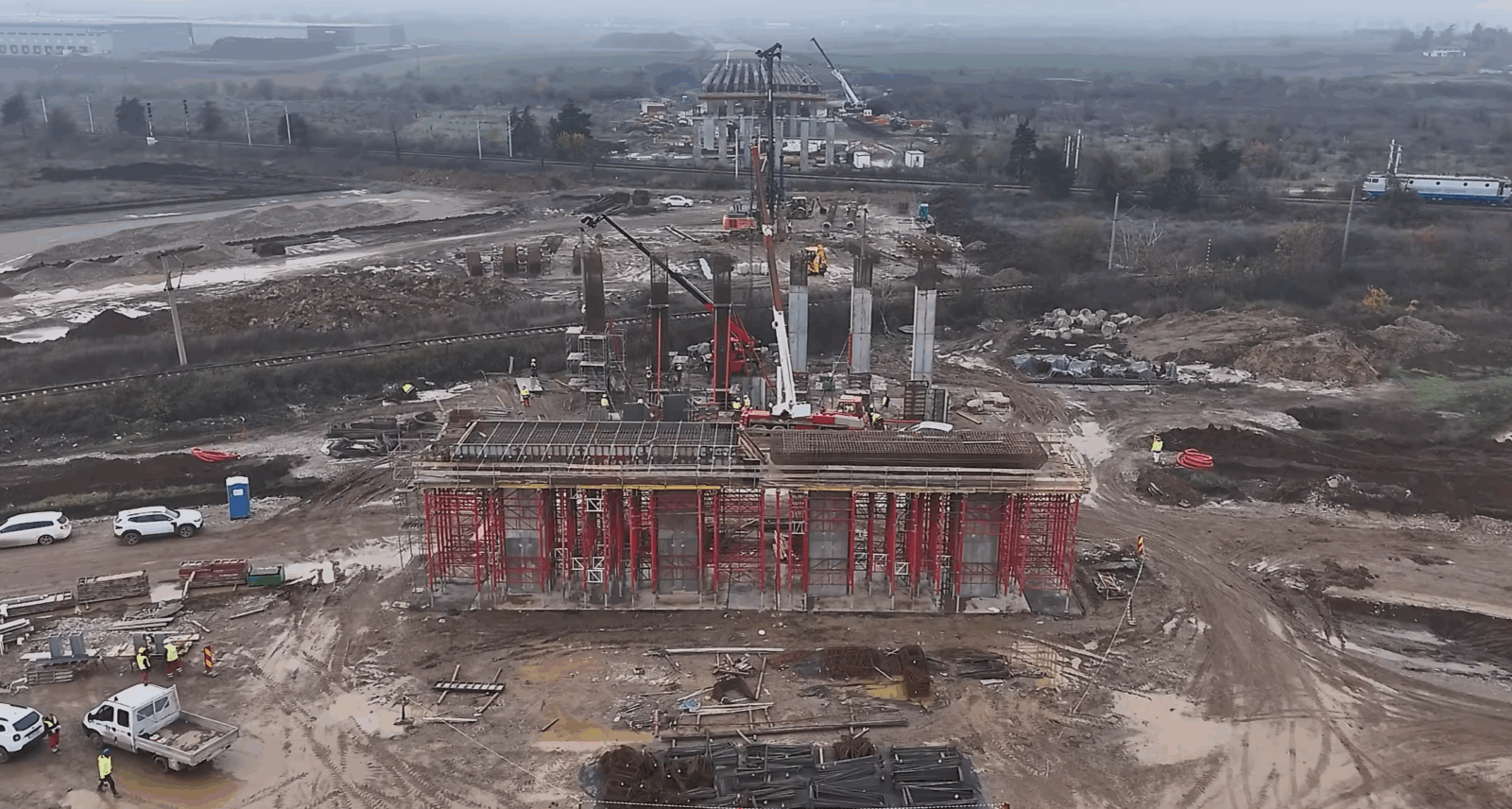 Primul strat de asfalt, pe A0 Nord, pe cel mai întârziat lot al Autostrăzii București