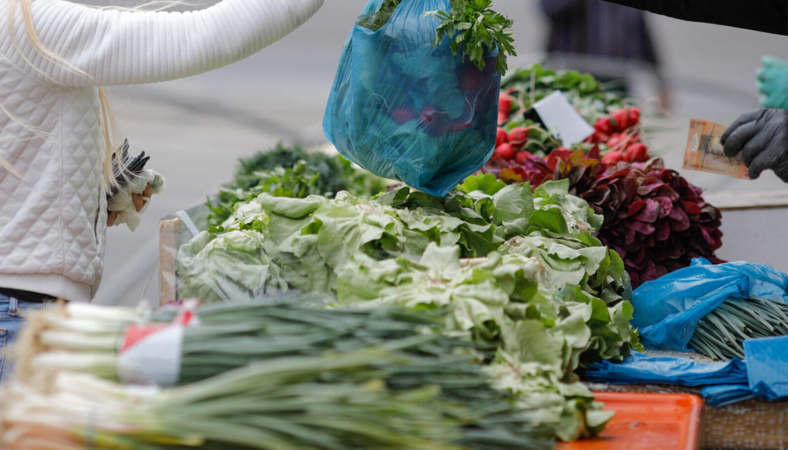 Piața volantă în zona Teatrului Masca