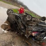 Mașina lovită de tren