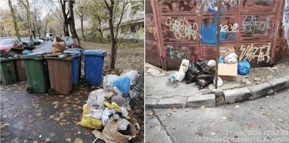 străzile s-au umplut de gunoaie