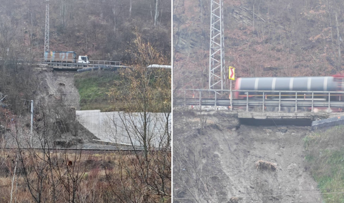 Alunecare de teren DN1 sensul spre București