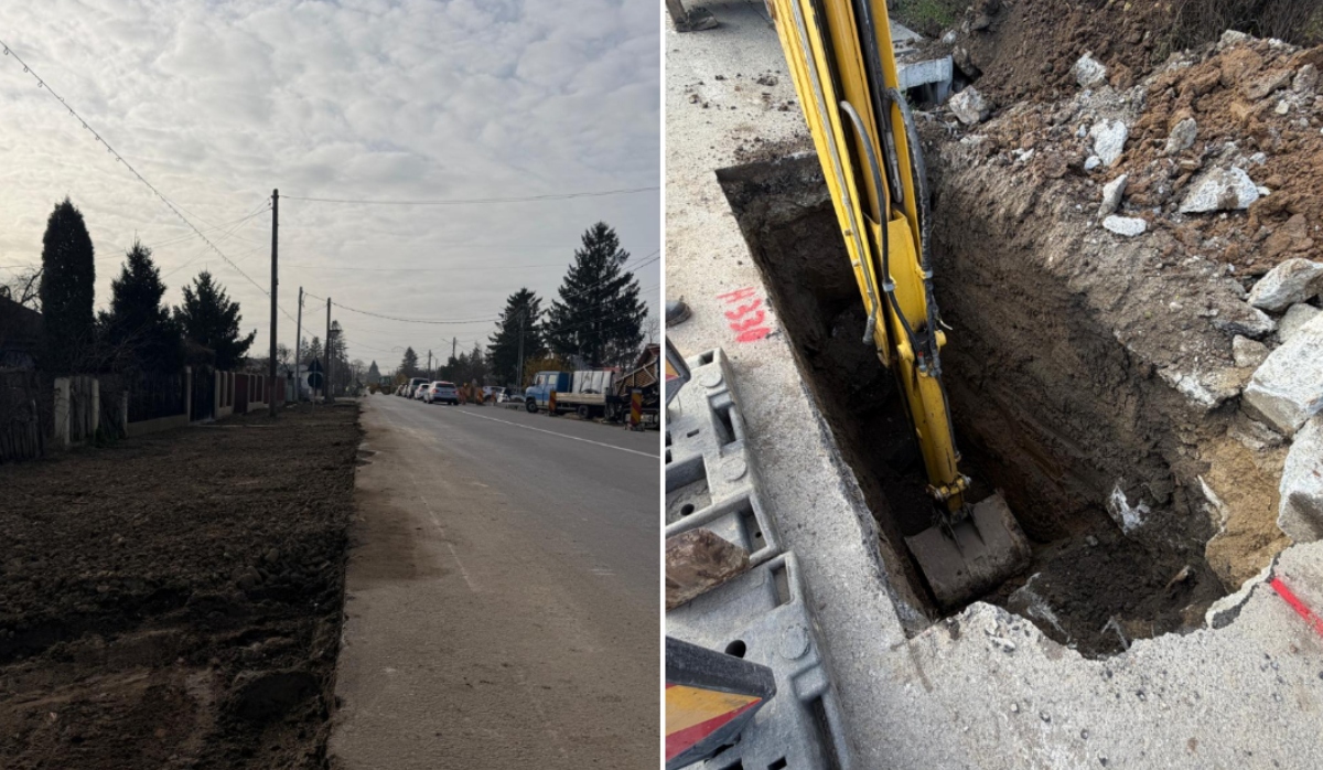 DJ602 Domnești lucrări