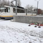 Autobuzele nu mai circulă pe linia de tramvai. Foto: Inquam Photos / George Călin