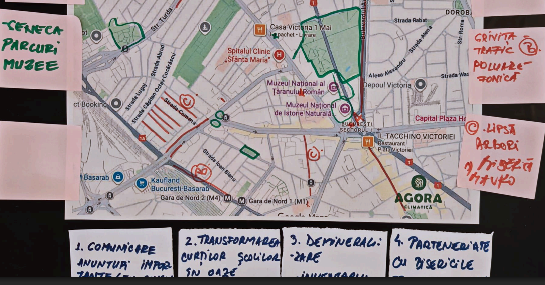 „Carta Albă a Sectorului 1”: străzi pietonale și coridoare verzi, printre soluțiile propuse de comunitate pentru reziliența climatică. Foto: Ecopolis