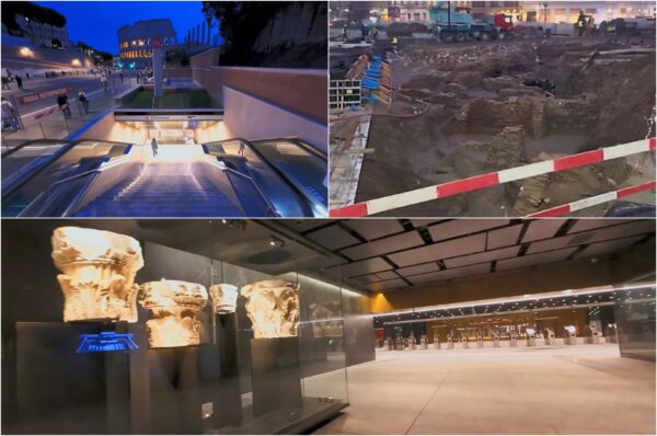 infrastructură printre ruine la Roma vs. șantierul orb de la Planșeul Unirii