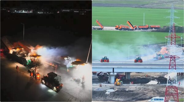 Lucrări nocturne, pe datorie, la Autostrada Moldovei | Nodul de la Tișița, către Panciu și Tecuci, aproape gata. Când se va putea circula de la București până la Adjud