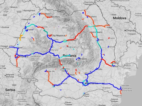 Câși kilometri autostrăzilor care pleacă din București