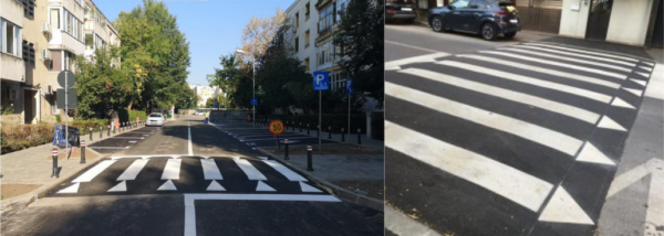 Exemplu de treceri de pietoni înălțate; sursă: Radu Mihaiu, Facebook/ADP Sector 1