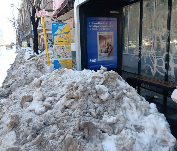Deszăpezirea în Bucureșți. Amenzi pentru operatorii de salubrizare din toate sectoarele. Foto: FB/ Ciprian Ciucu