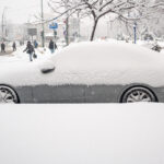 Ninge în București zăpadă