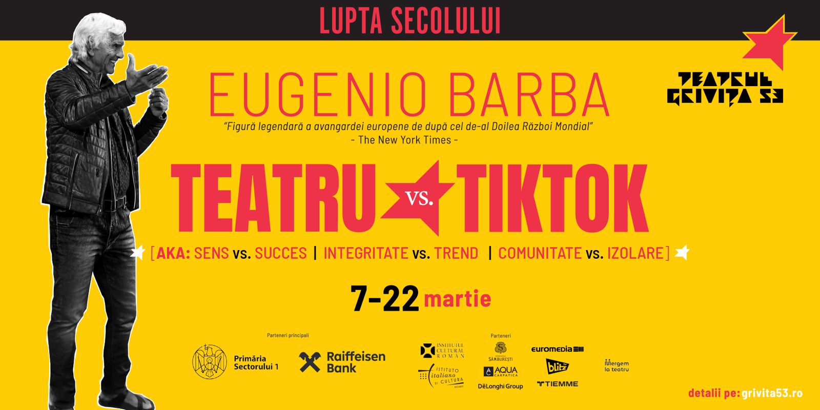 (P)Raiffeisen Bank se alătură ca partener principal al microstagiunii BARBA 90 - un eveniment de referință pentru scena culturală bucureșteană