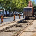 Lucrări pe patru loturi de linie de tramvai