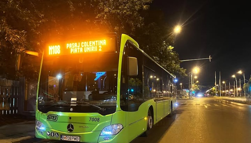 Troleibuzele cu autonomie vor circula pe liniile N108, N115 și N117, din noapte de marți spre miercuri. FOTO: STB
