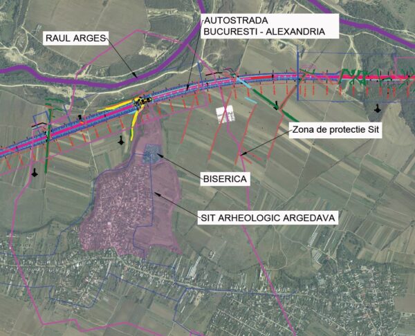 traseul autostrăzii București-Alexandria,