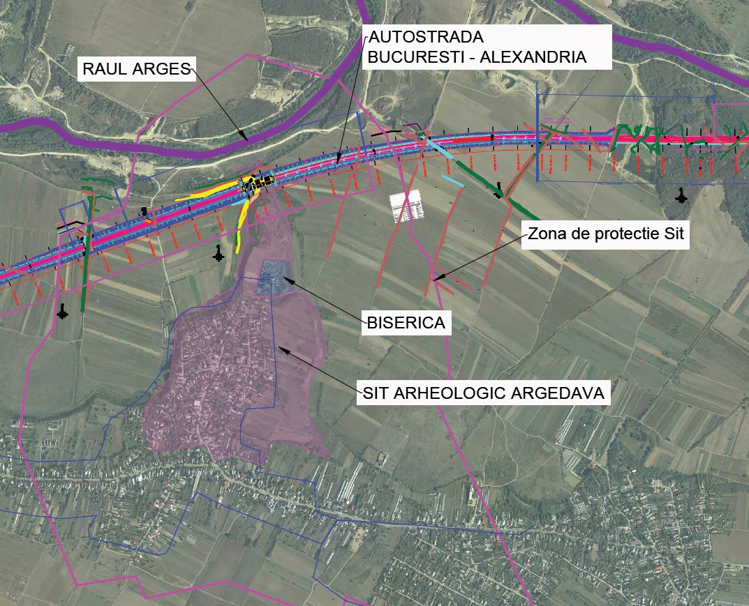 traseul autostrăzii București-Alexandria,