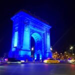 Mai multe clădiri din Capitală, iluminate în albastru de Ziua Mondială de Conștientizare a Autismului. FOTO: Help Autism/ Facebook