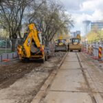 Stadiul lucrărilor la liniile de tramvai Lotul 6