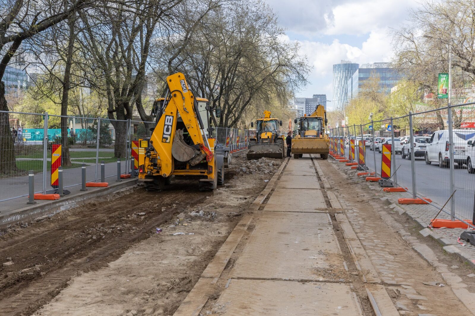 Stadiul lucrărilor la liniile de tramvai Lotul 6